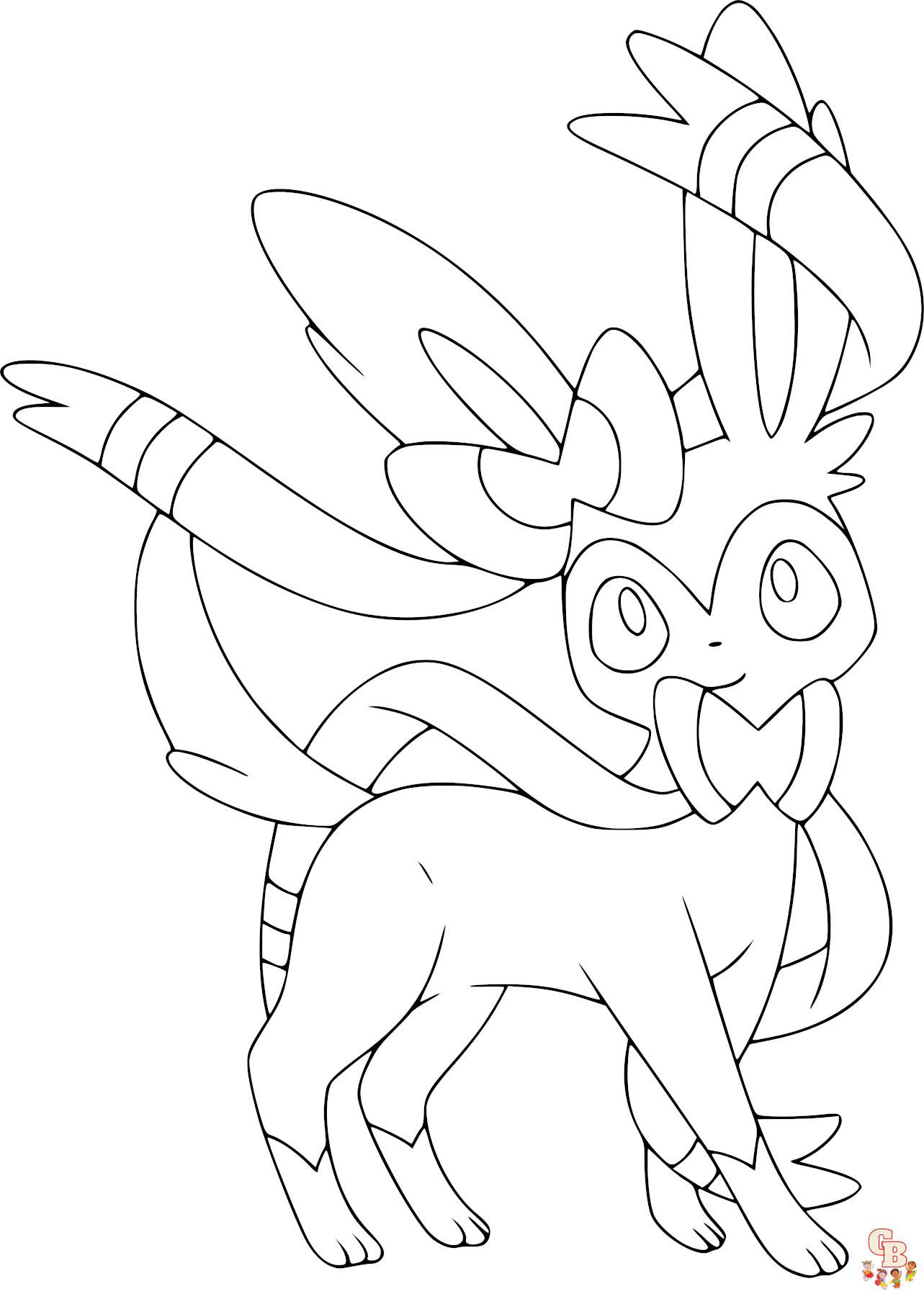 Vãr kreativ med sylveon coloring pages â gratis utskriftsark