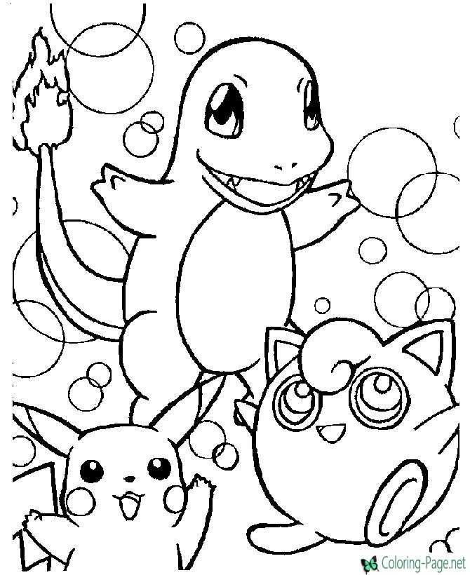 Pokemon coloring pages