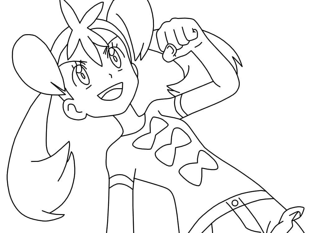 Shauna pokemon image coloring page