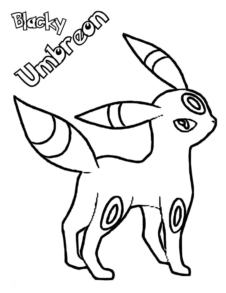 Umbreon coloring pages printable activity shelter