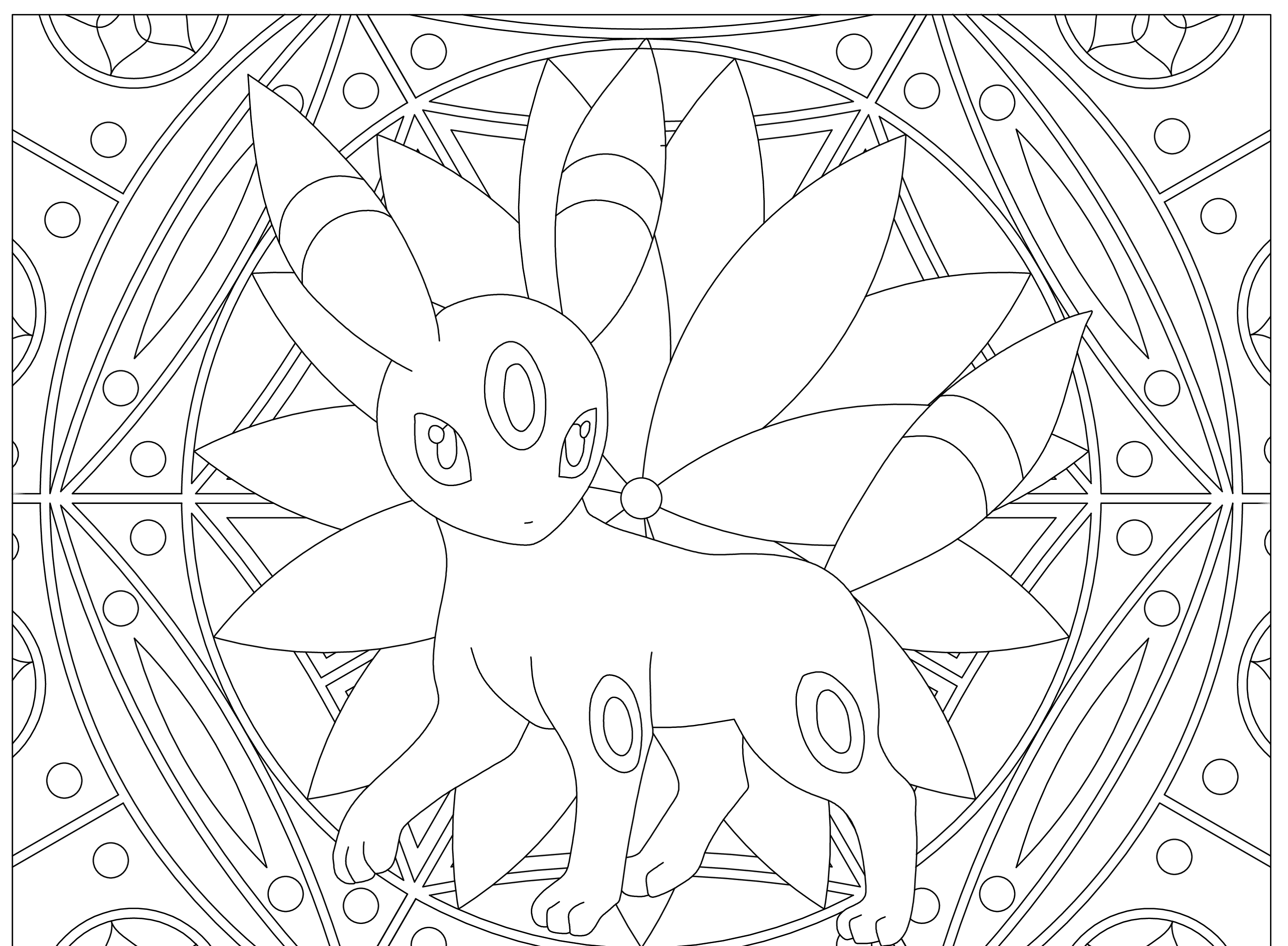 Umbreon coloring pages printable activity shelter