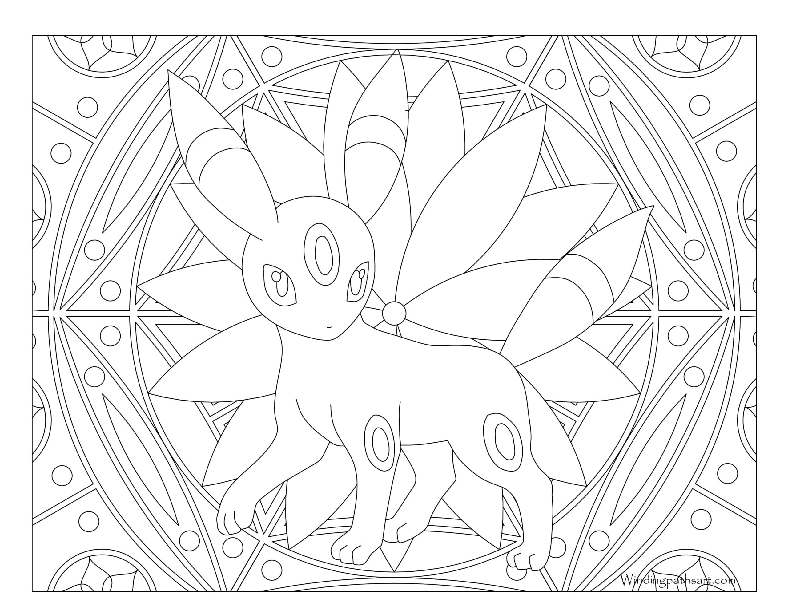 Pokemon umbreon coloring page