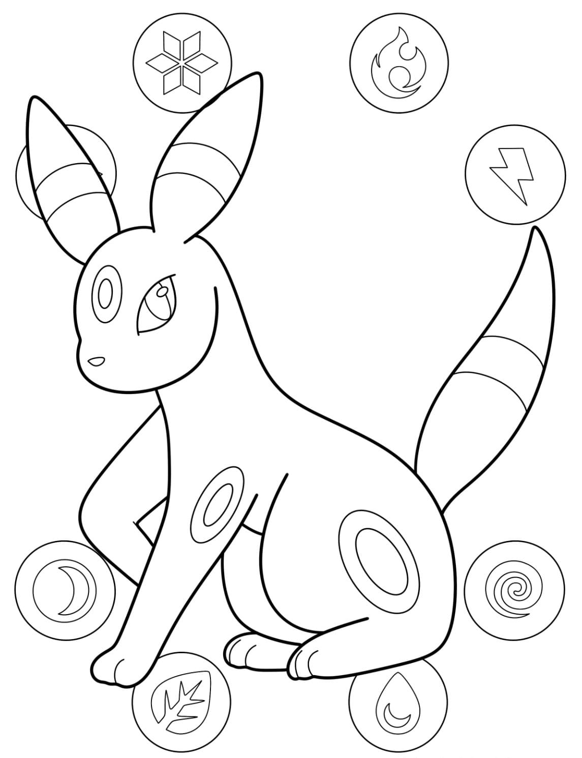 Umbreon coloring pages