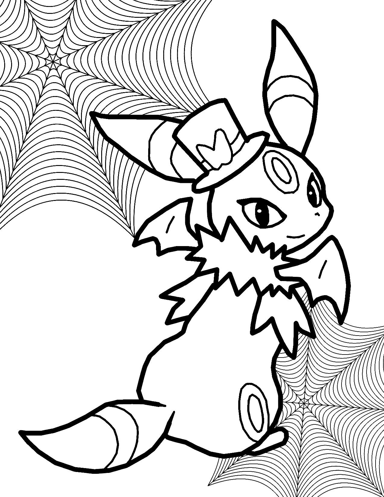 Pokemon halloween coloring pages printable for free download