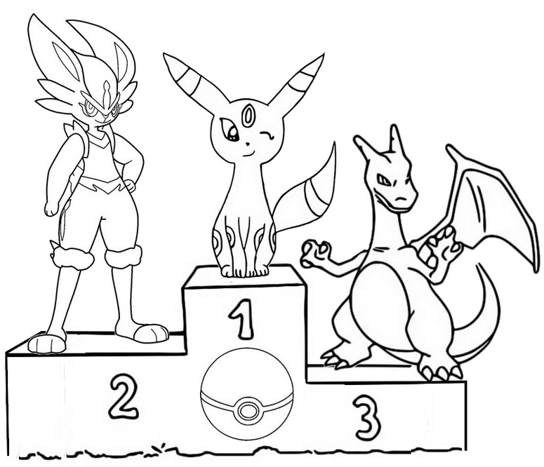 Coloring page popular pokãmon umbreon