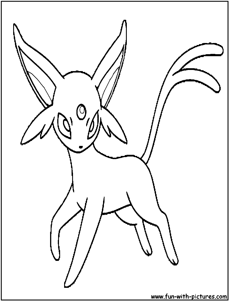 Espeon coloring page