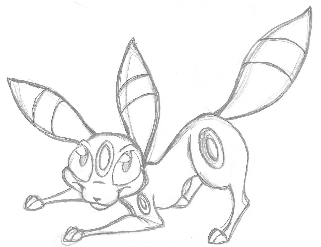 Umbreon sketch wip by foxypickles