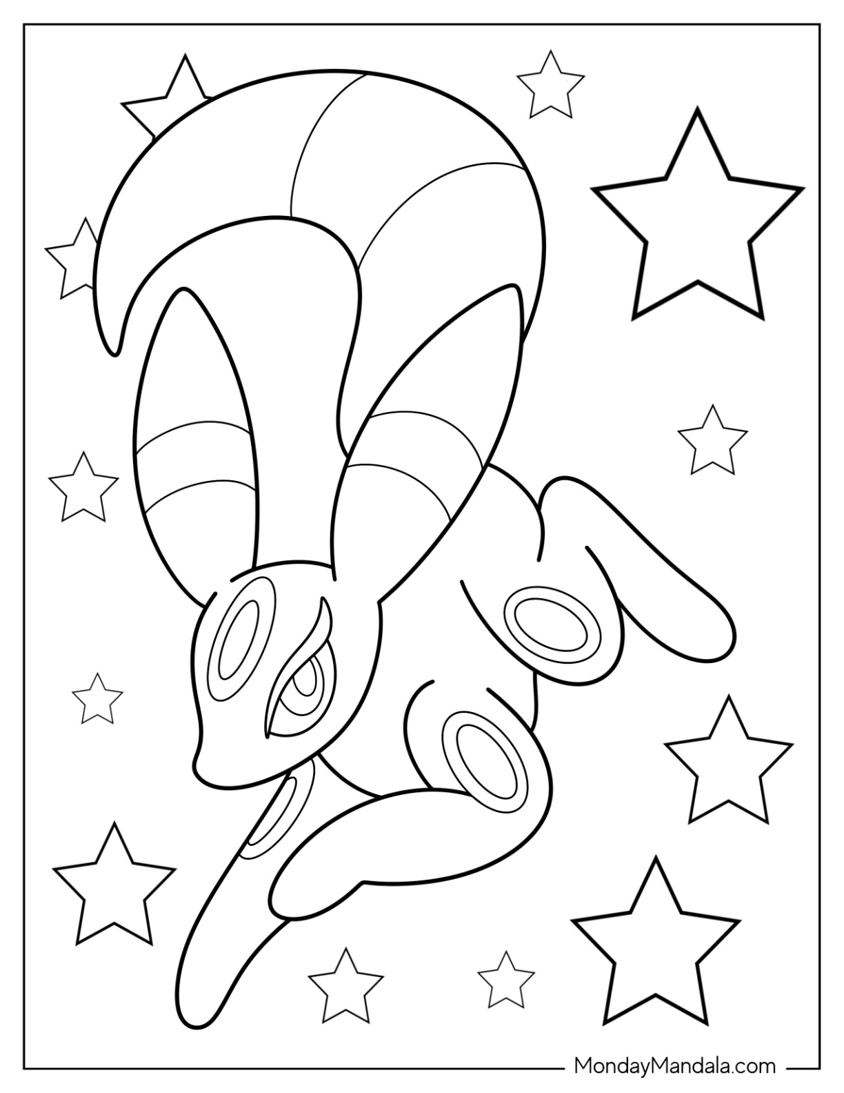 Umbreon coloring pages free pdf printables