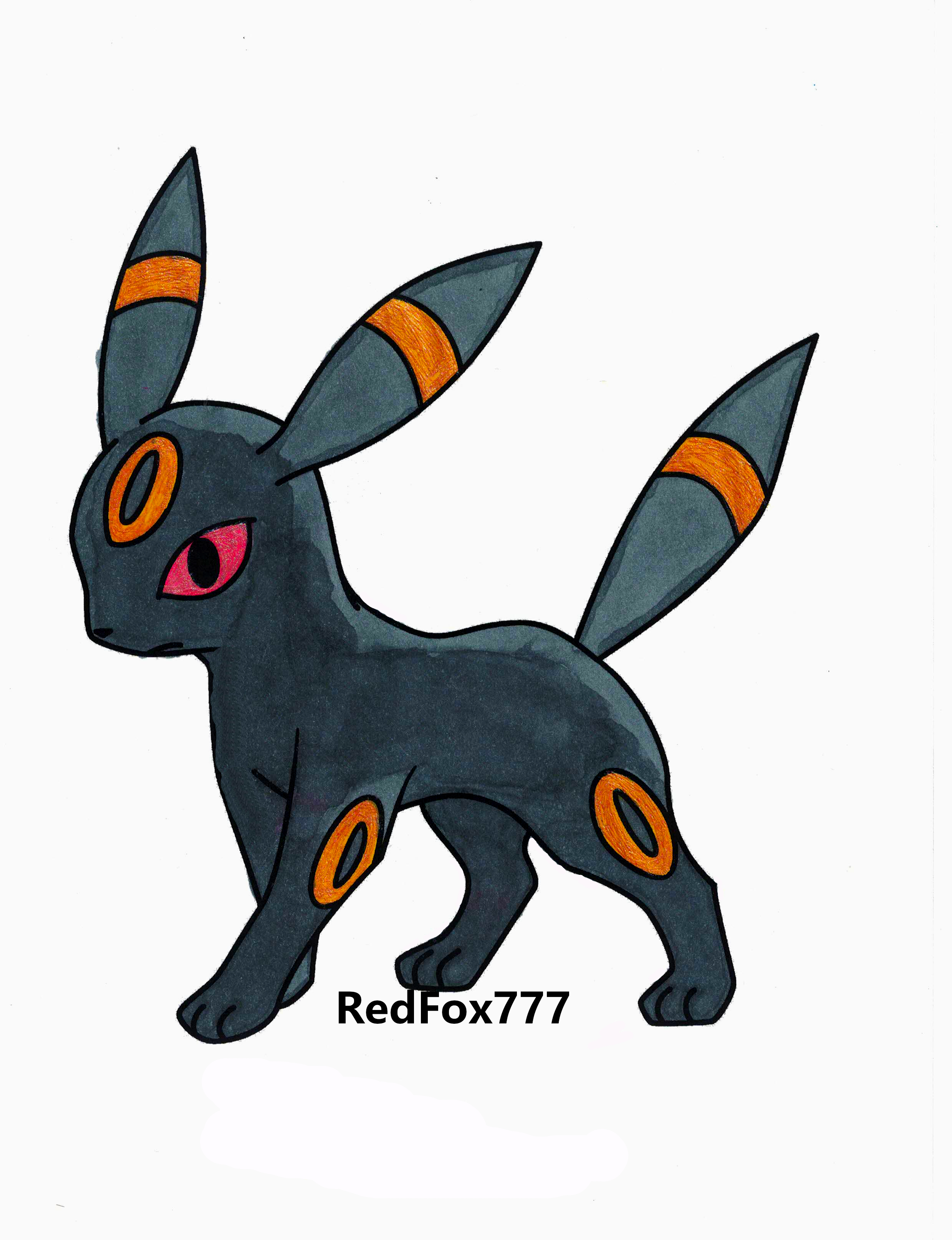 Umbreon coloring page done with ohuhu markers by michaeljfan on