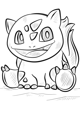 Bulbasaur pokemon coloring page free printable coloring pages