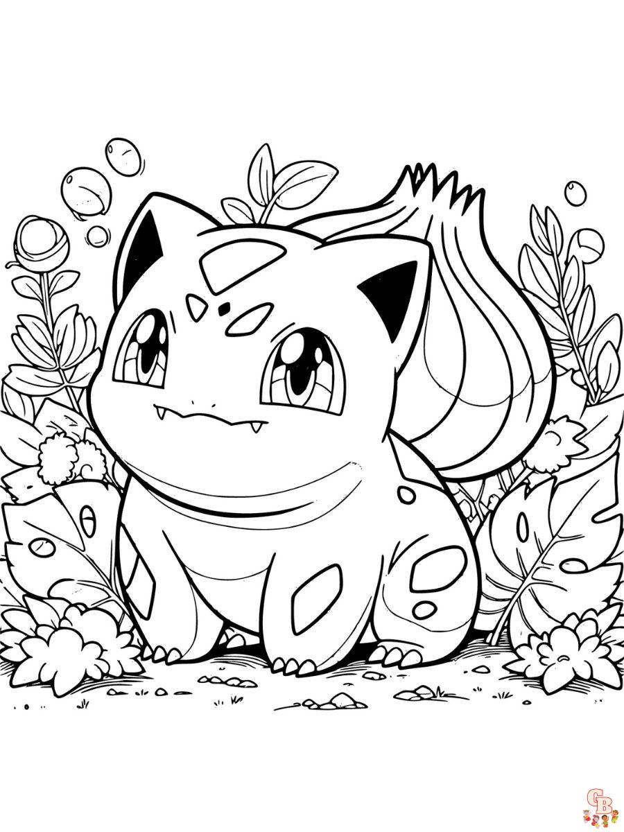 Dive in the world of pokãmon color your way with bulbasaur lambert