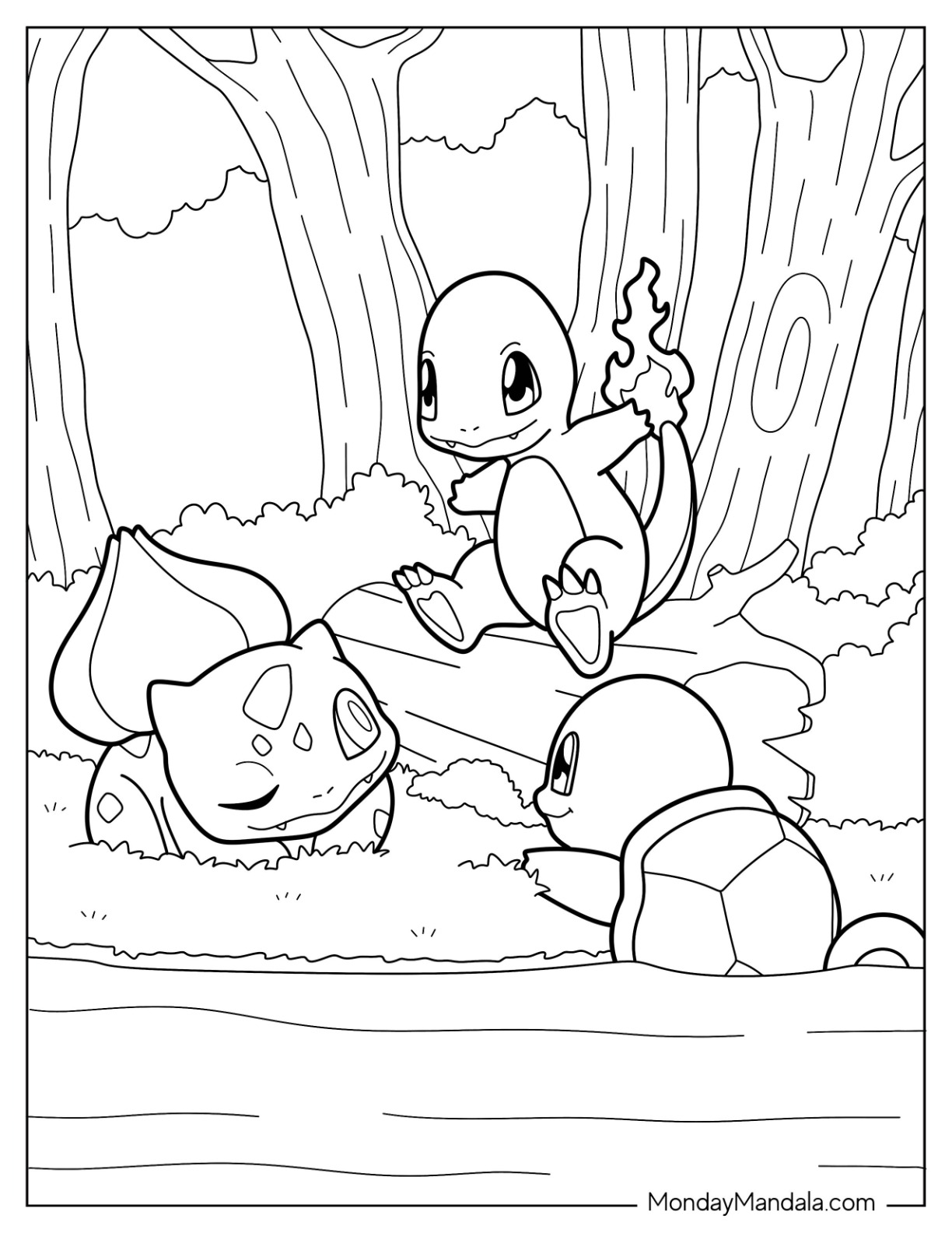 Bulbasaur coloring pages free pdf printables