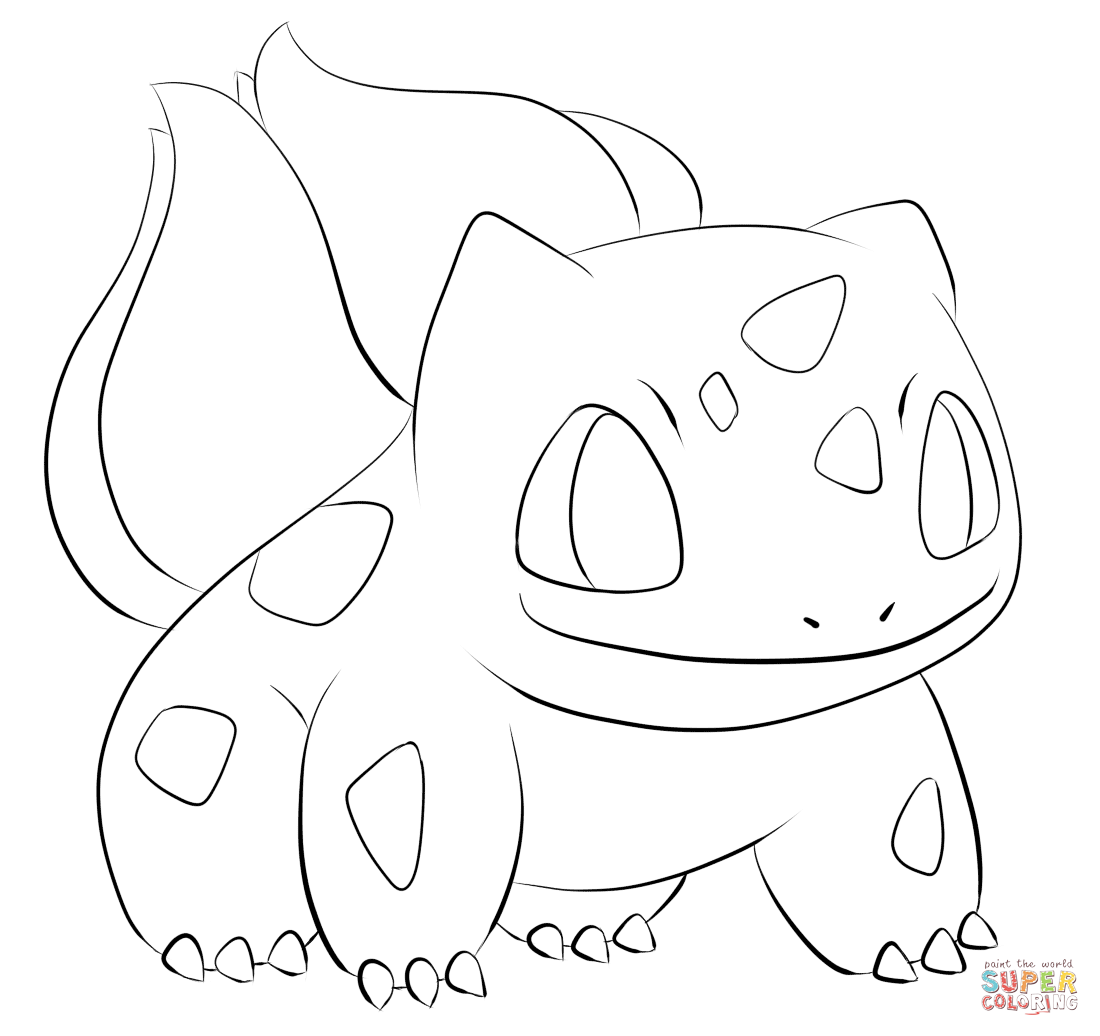 Bulbasaur coloring page free printable coloring pages