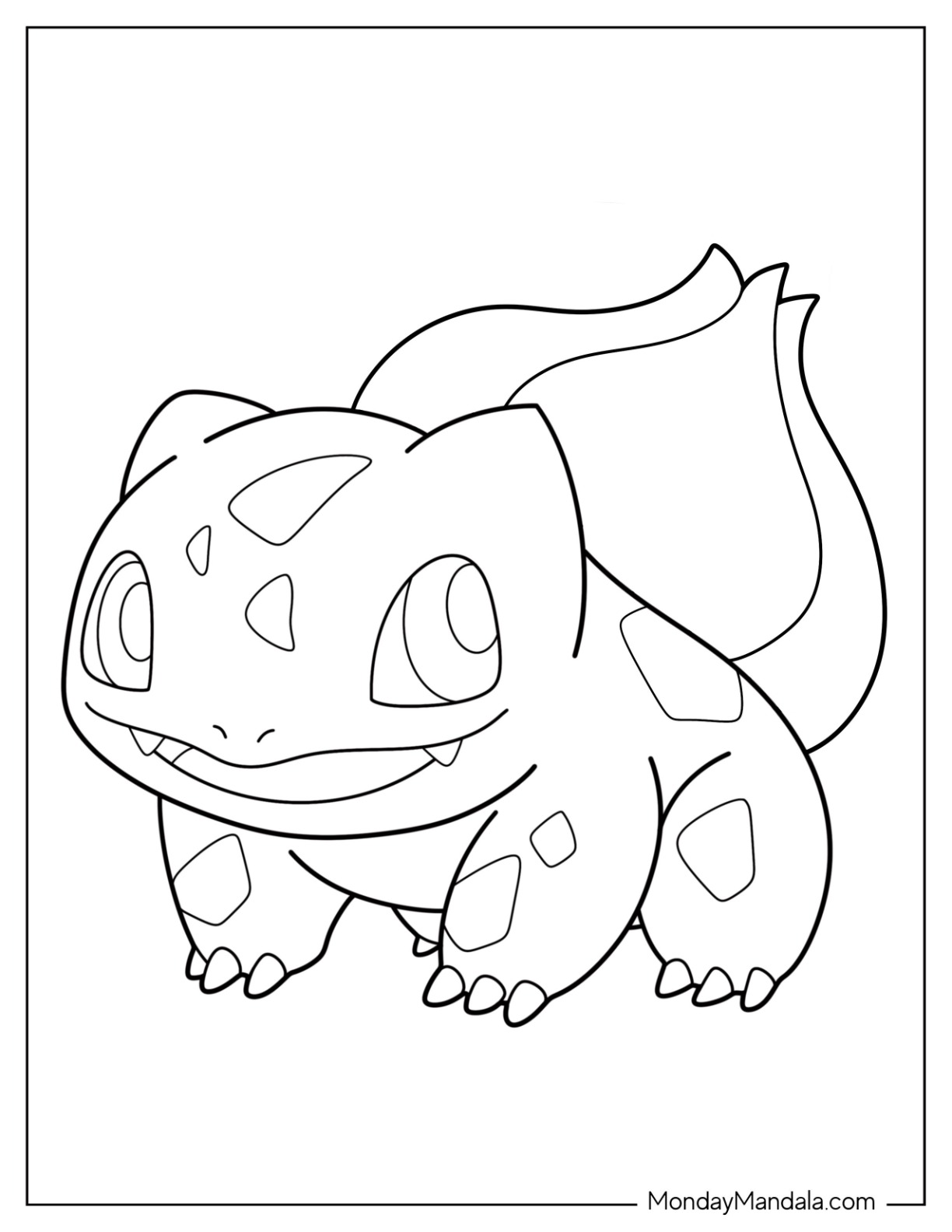 Bulbasaur coloring pages free pdf printables