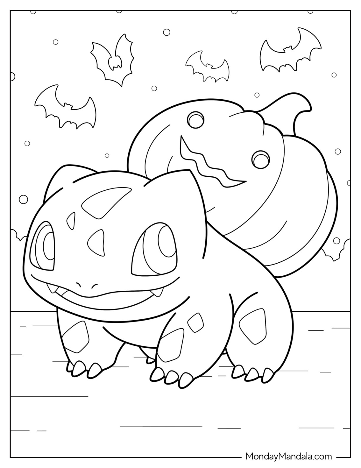 Bulbasaur coloring pages free pdf printables
