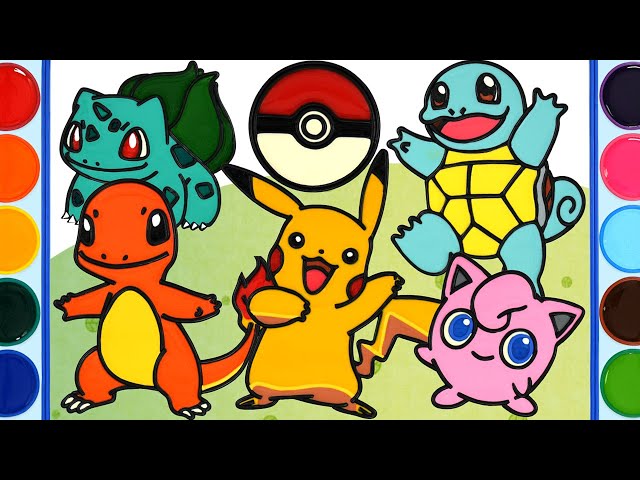 Pokemon pikachu jelly coloring painting pokãmon presents menggambar dan mewarnai penyu