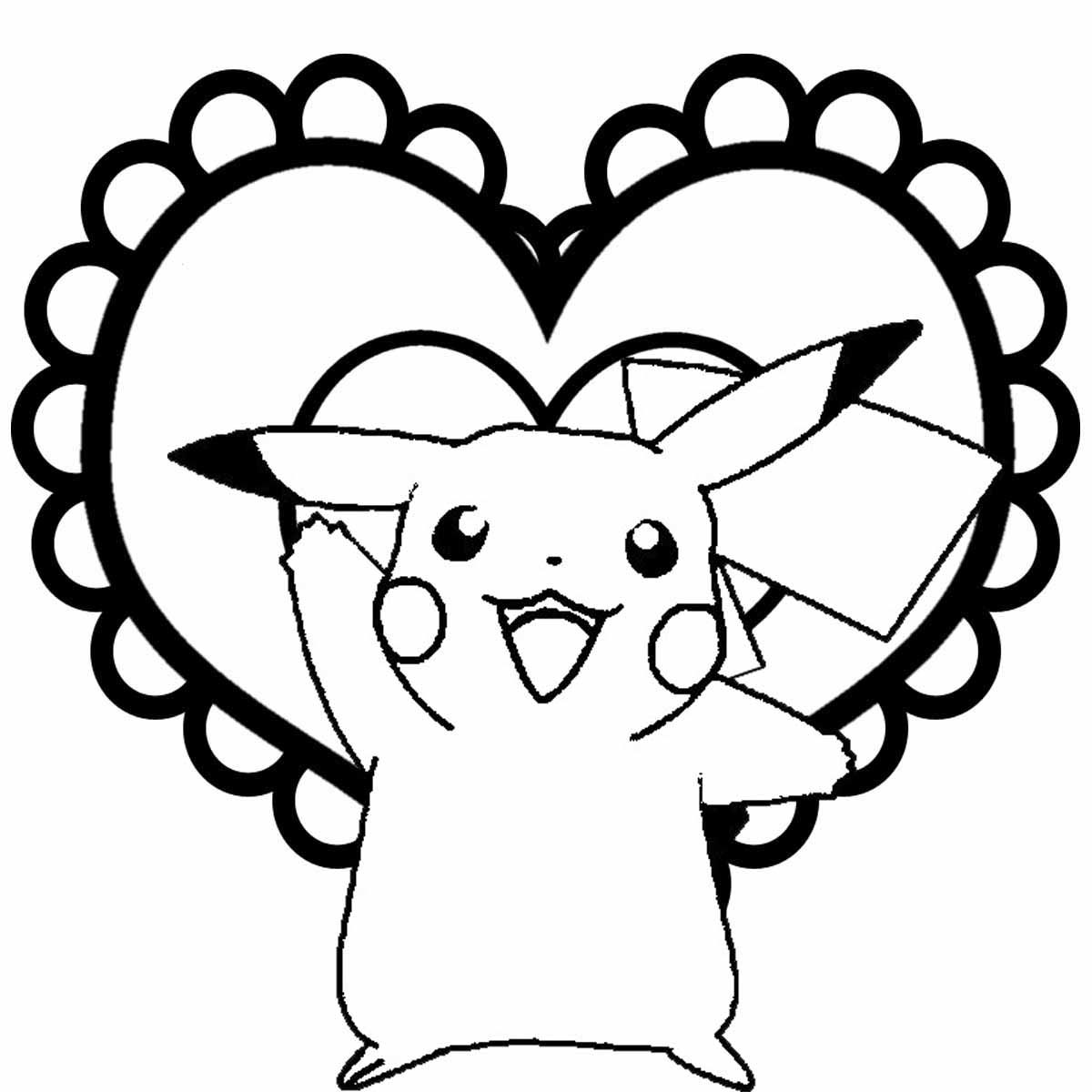 Pikachu pokemon valentine coloring page valentines day coloring page pokemon coloring pages valentine coloring pages