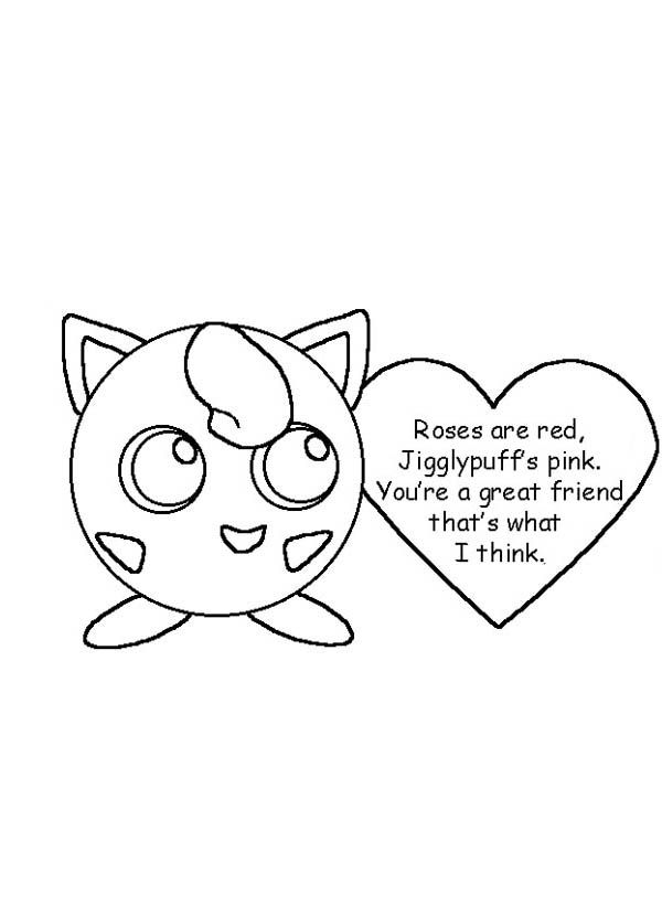 Jigglypuff pink pokemon coloring page