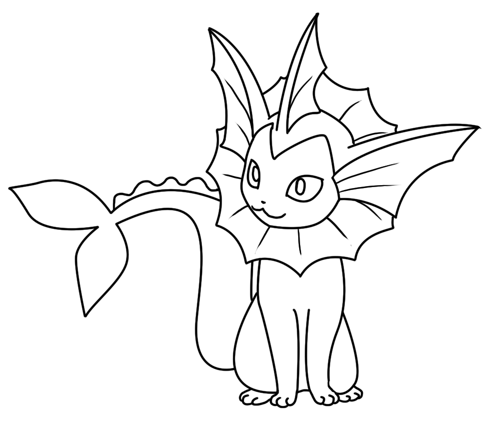 Vaporeon coloring page by bellatrixie