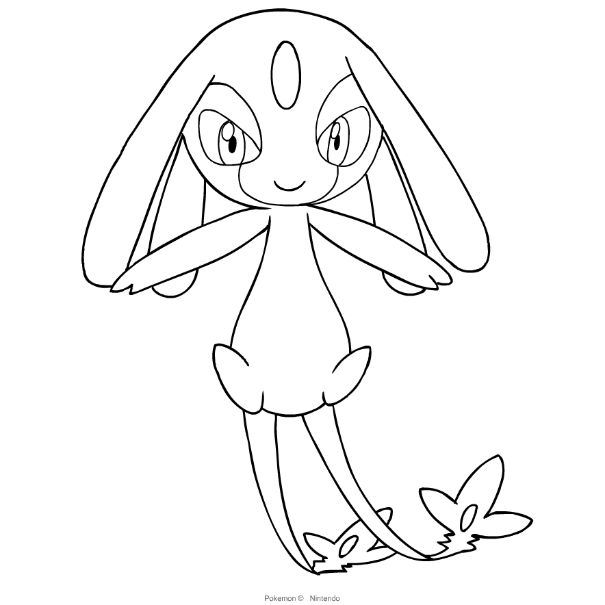 Mesprit from the fourth generation of the pokãmon coloring page