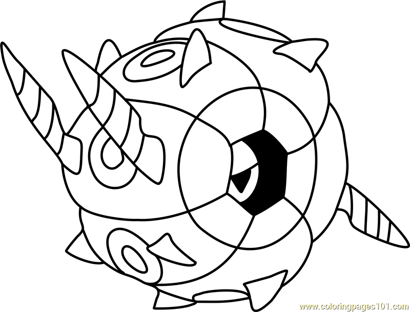 Whirlipede pokemon coloring page for kids