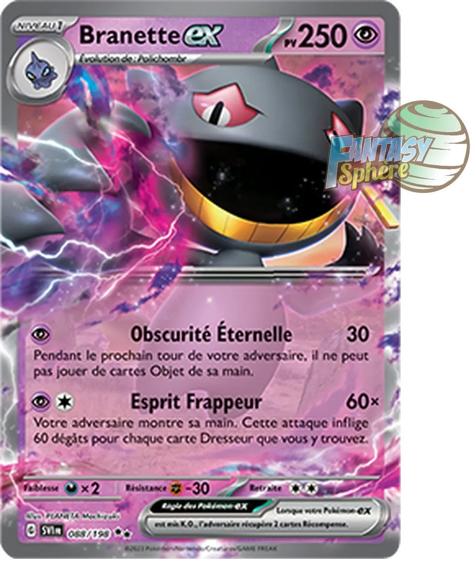 Pokemon branette ex double rare sv srlet et violet vf franãais