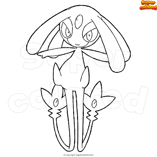 Coloring page pokemon mesprit