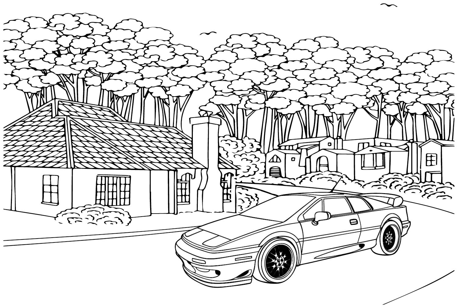 Lotus esprit v coloring page