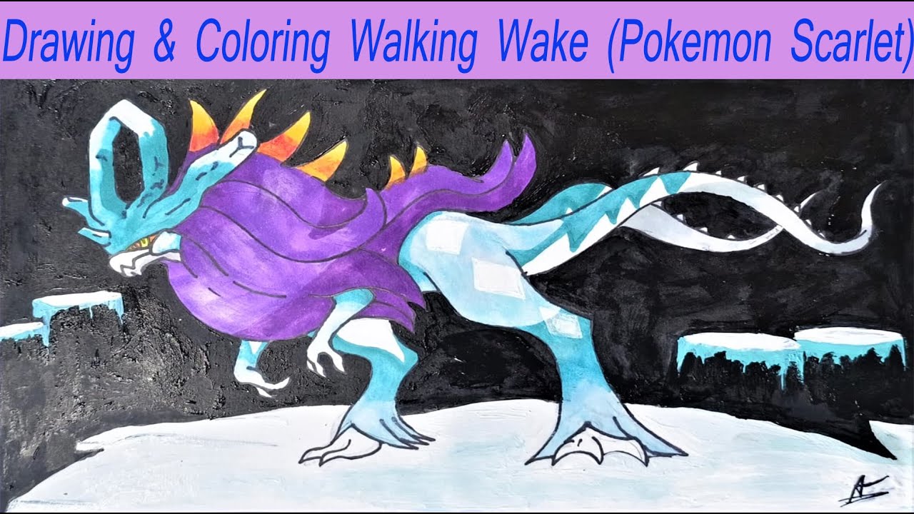 Drawing coloring walking wakepokemon scarlet violet