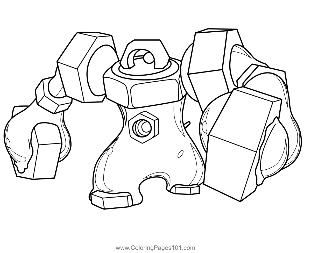 Melmetal pokemon coloring page for kids