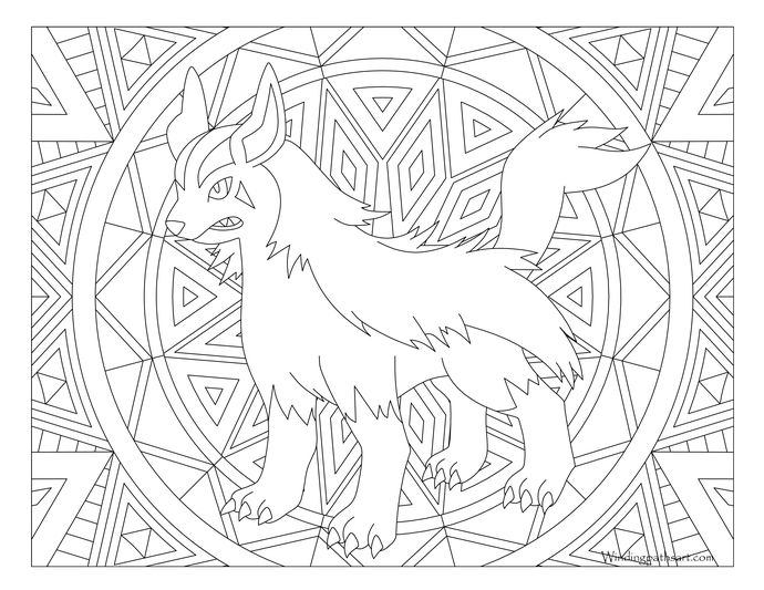 Adult pokemon coloring page mightyena pokemon coloring pages pokemon coloring sheets pokemon coloring