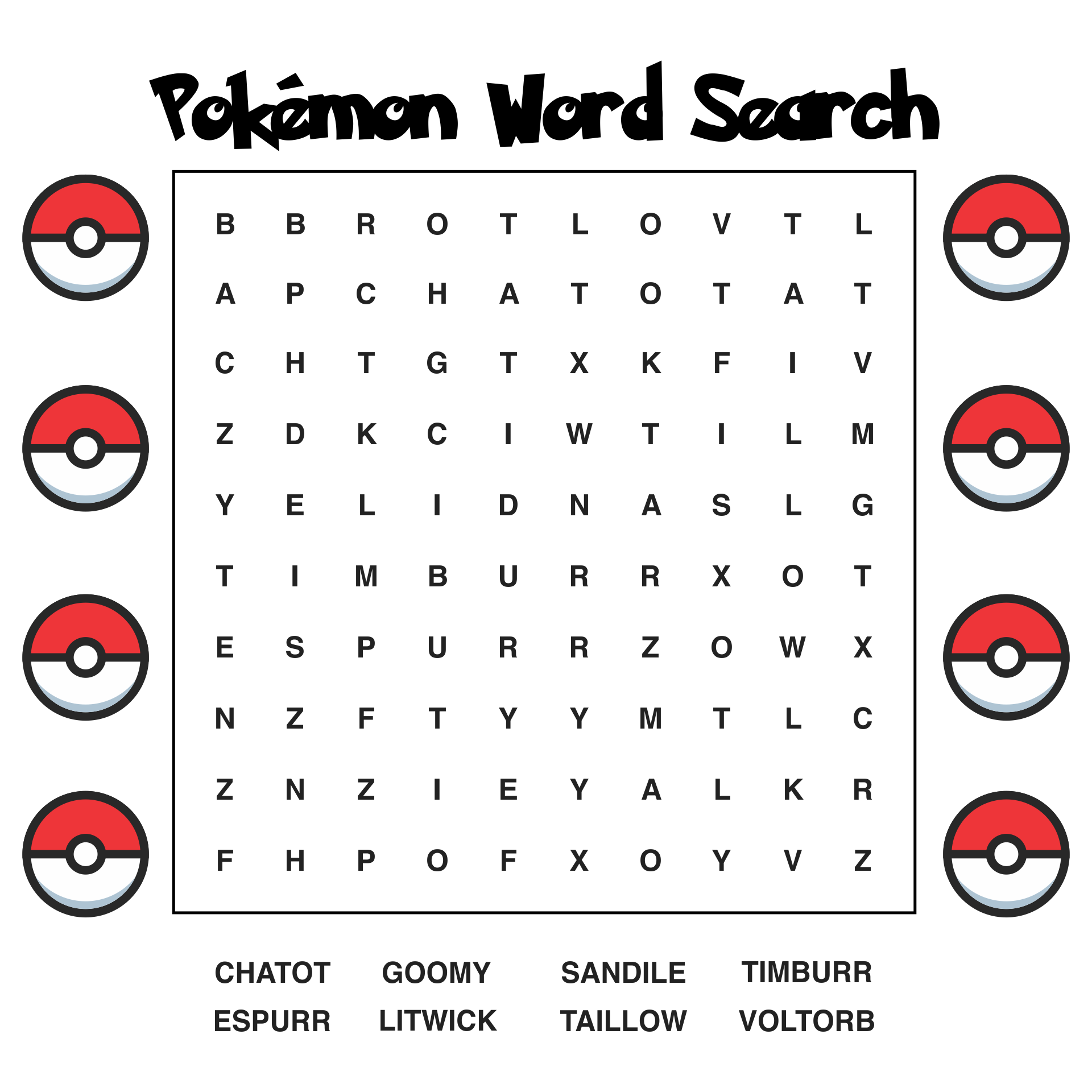 Best pokemon word search puzzles printable pdf for free at