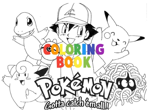 Coloring collection of pokãmon digital pdf download