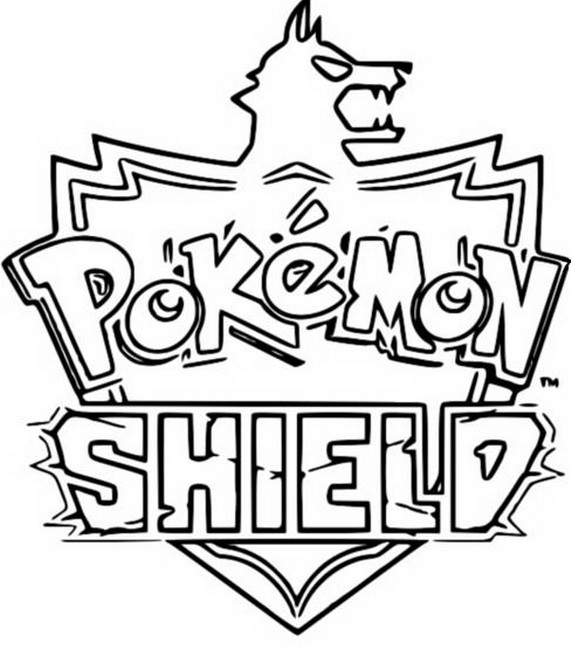 Coloring page pokãmon sword and shield pokemon shield