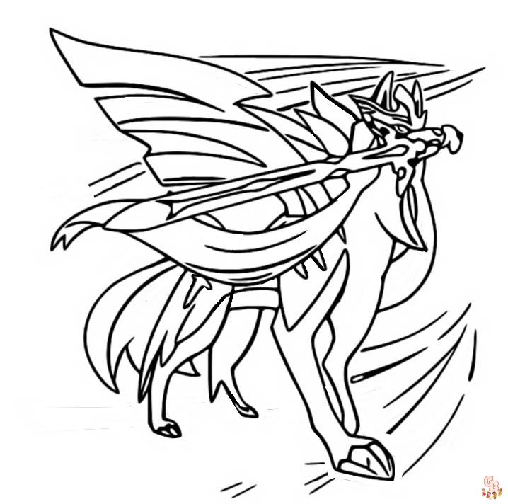 Pokemon zacian coloring pages fun and educational activities