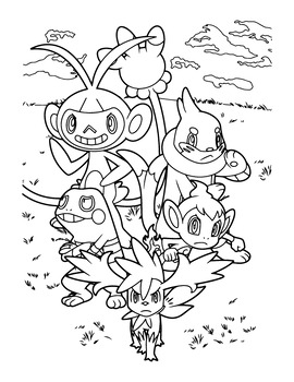 Pokemon coloring pages with beautiful pattern by ayla neifer tpt