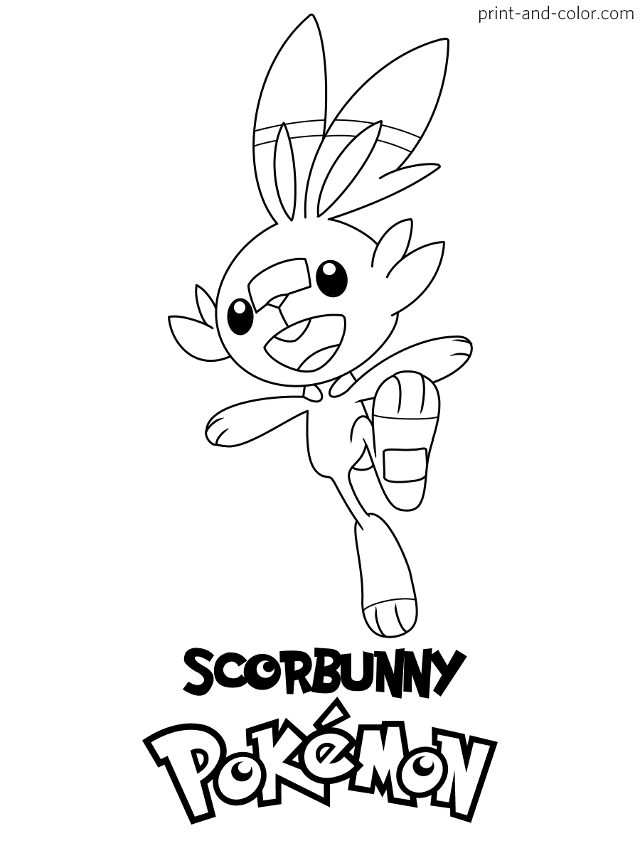 Pokemon sword and shield coloring pages print and color