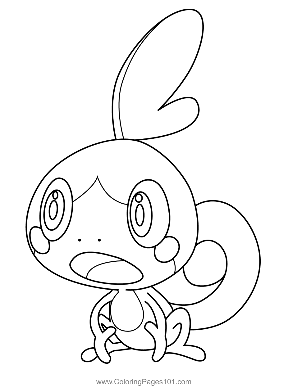 Sobble pokemon coloring page for kids