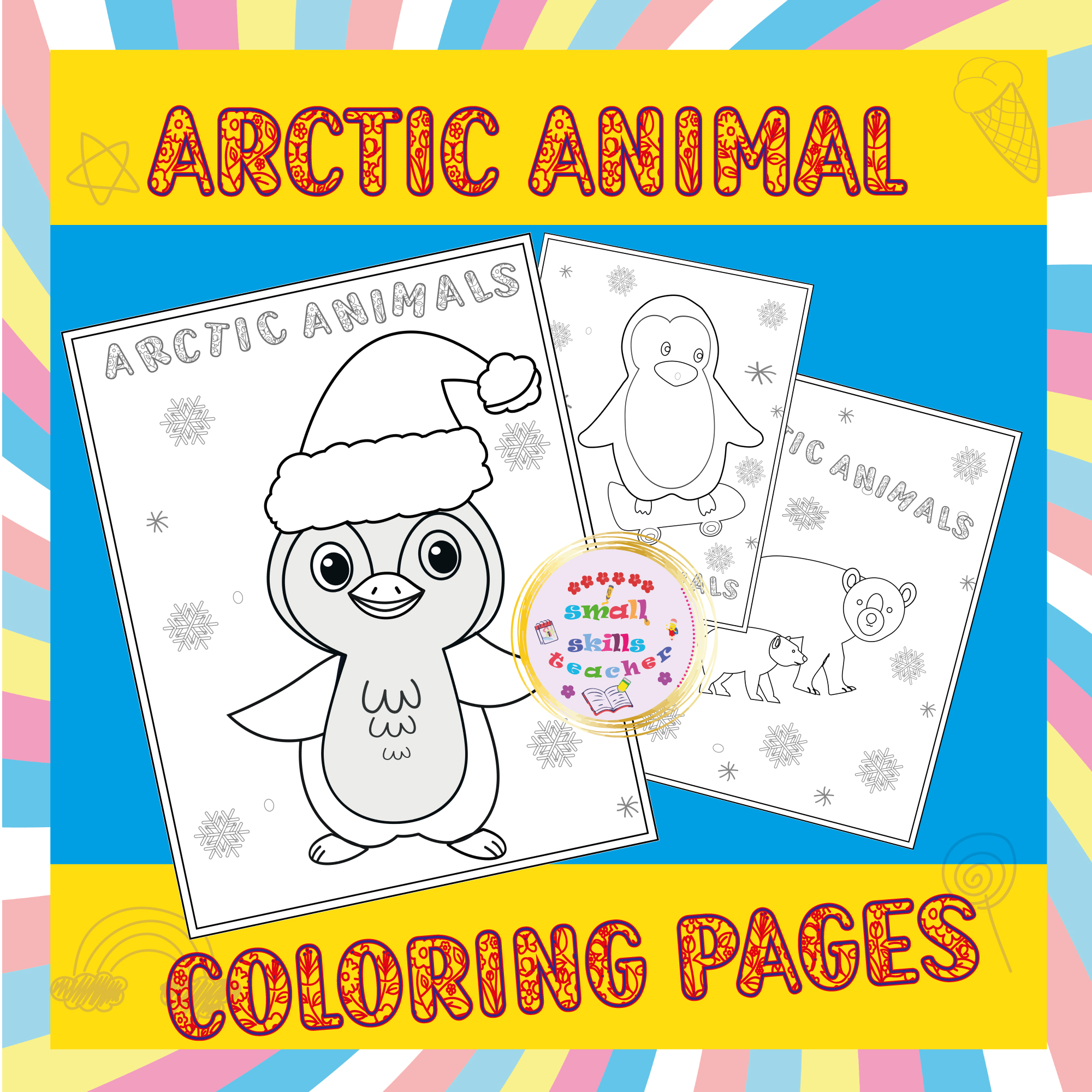 Arctic animal coloring pages made by teachers