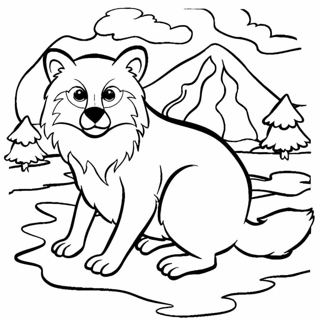 Arctic animal coloring pages free printable