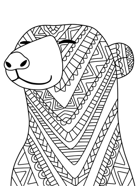 Thousand coloring page polar bear royalty