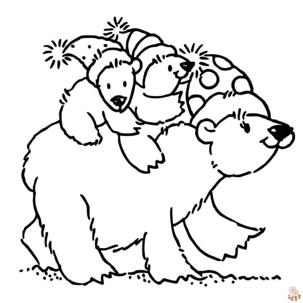 Discover the best christmas polar bear coloring pages