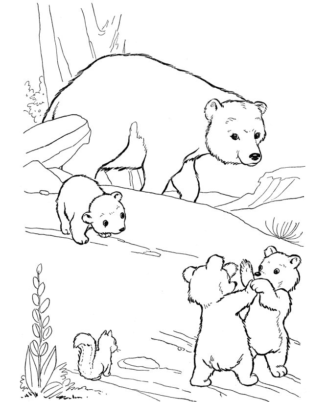 Free printable polar bear coloring pages for kids