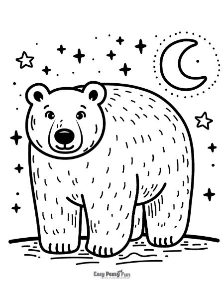 Printable polar bear coloring pages