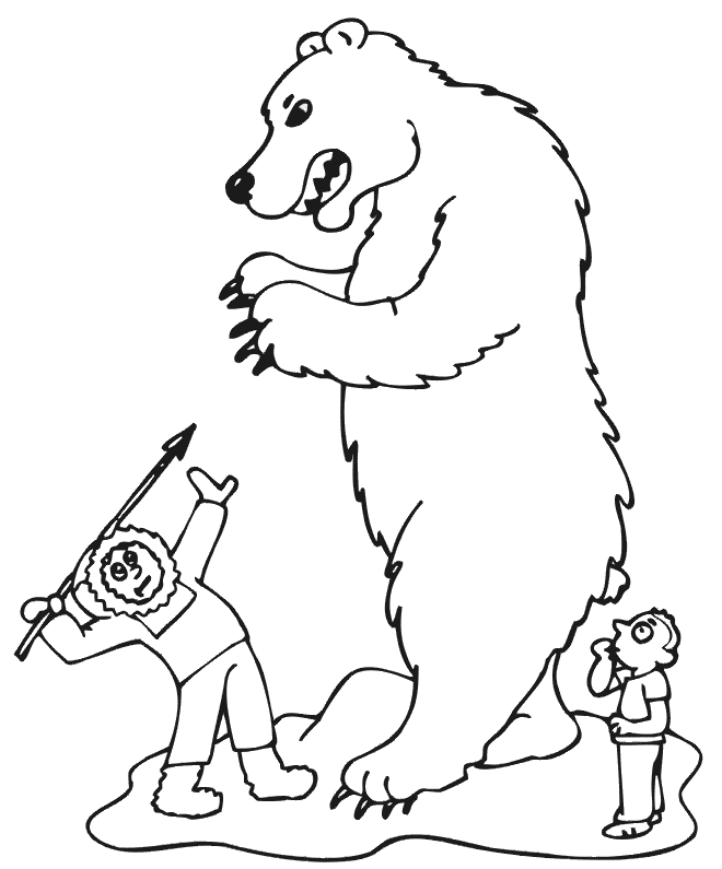 Polar bear coloring page