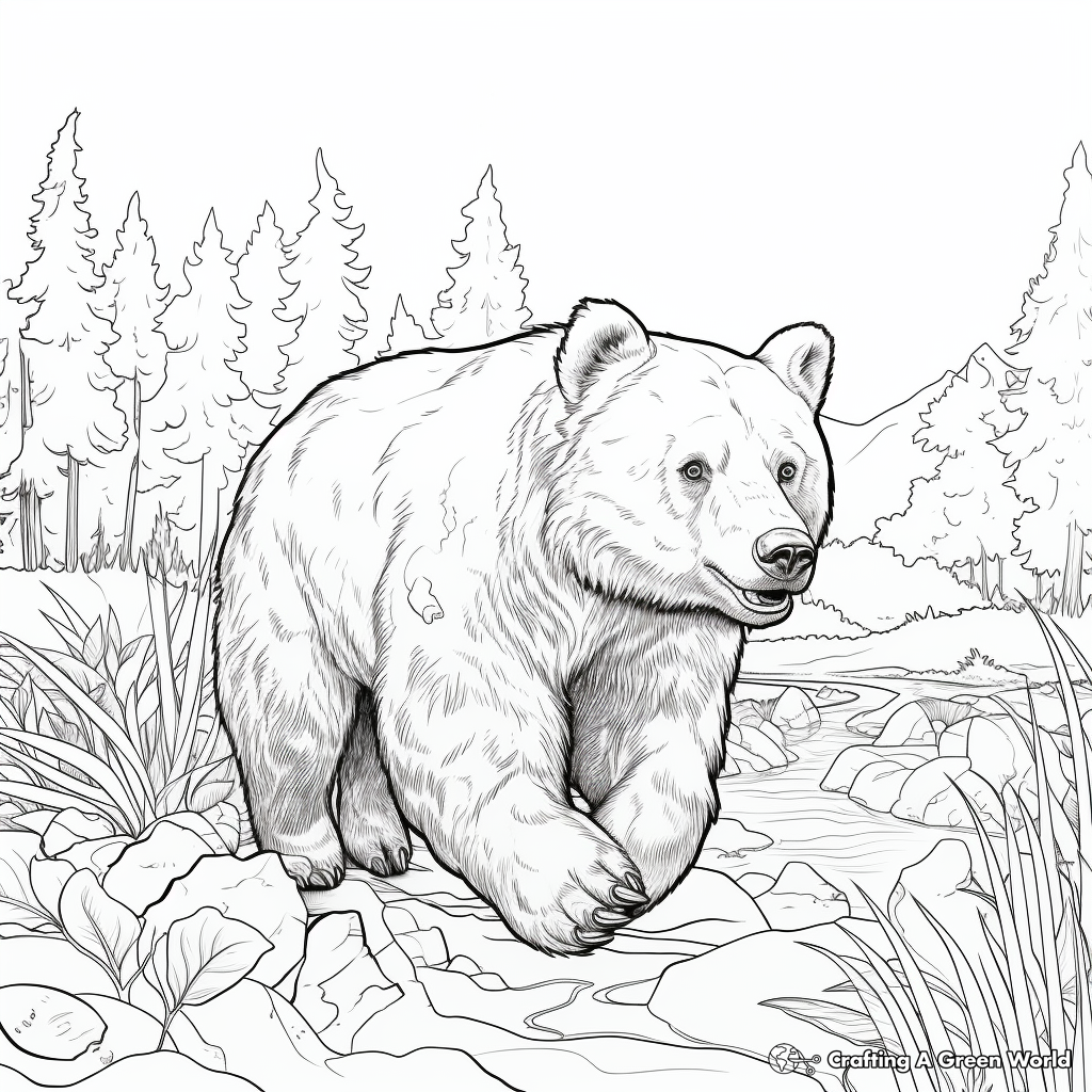 Black bear coloring pages