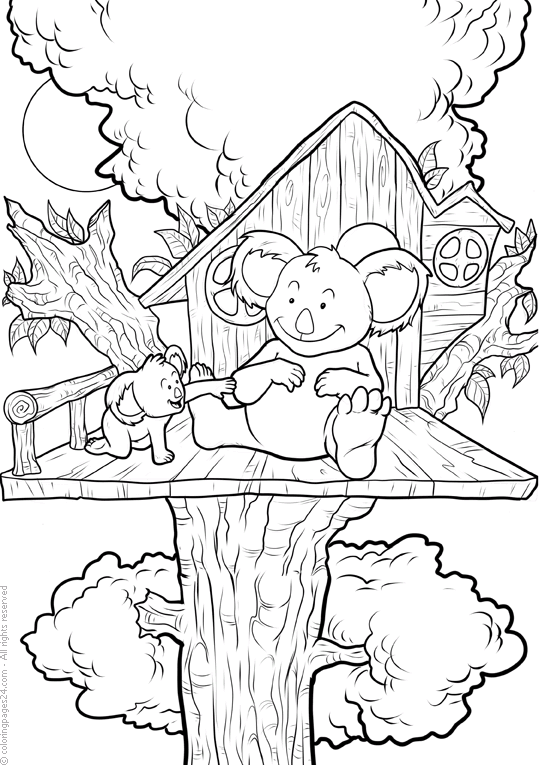 Koala bears coloring pages