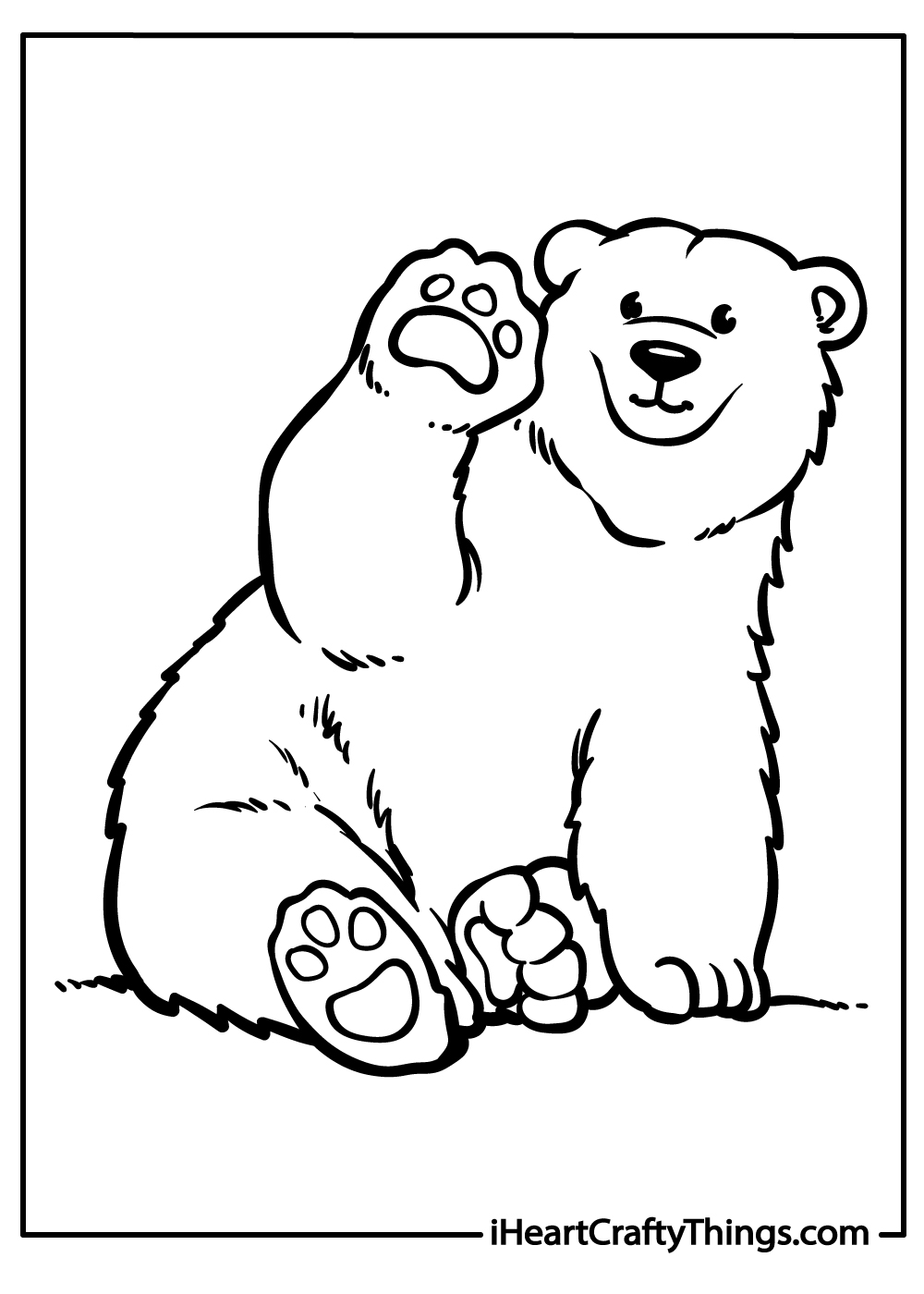 Polar bears coloring pages free printables