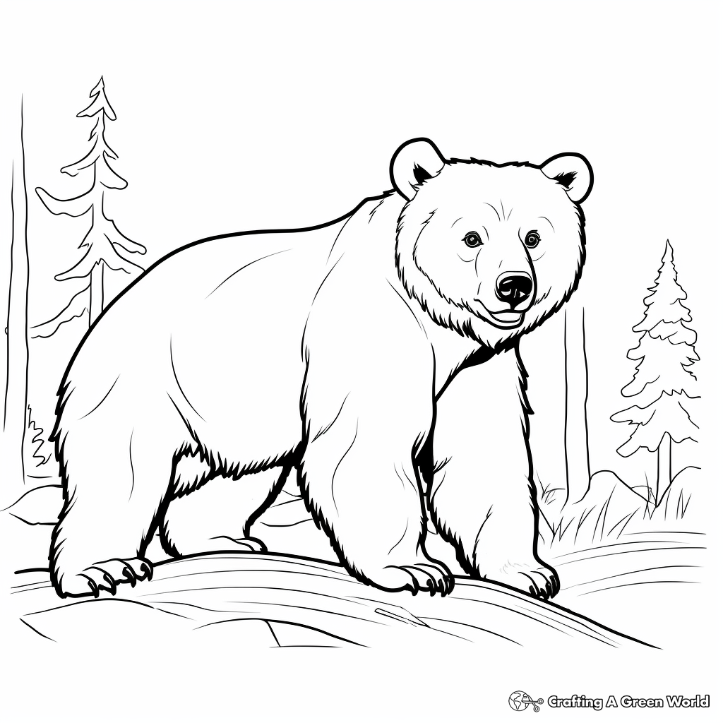 Black bear coloring pages