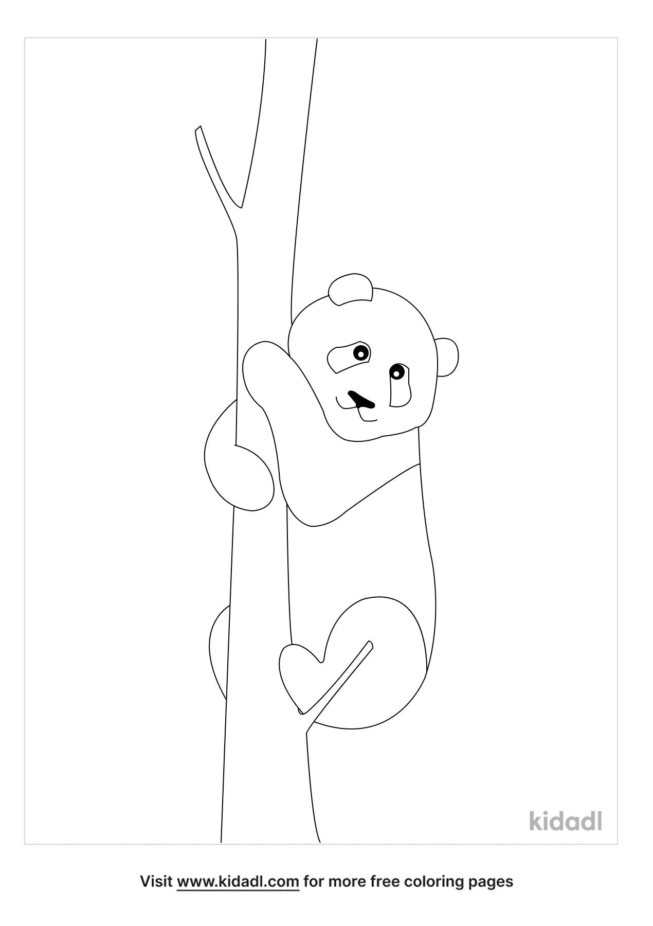 Free bear climbing down coloring page coloring page printables